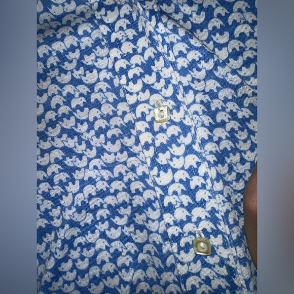 Tanner vintage elephant print lightweight button down long sleeve midi dress  8 - Picture 12 of 14